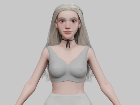 Junge h&uuml;bsche Frau V31028 3D Modell