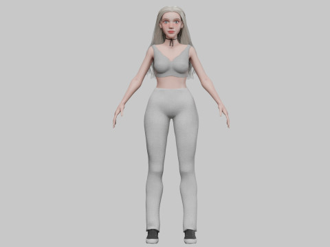 Young Pretty Woman V31028 3D Model