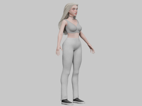 Young Pretty Woman V31028 3D Model