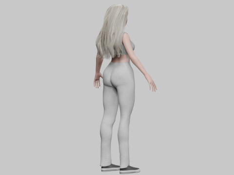 Young Pretty Woman V31028 3D Model