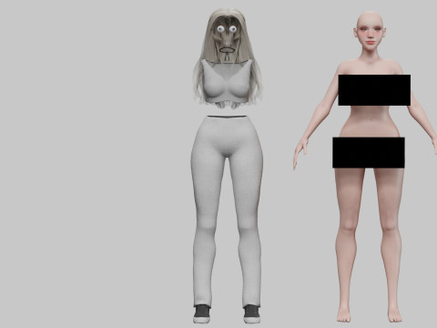 Young Pretty Woman V31028 3D Model