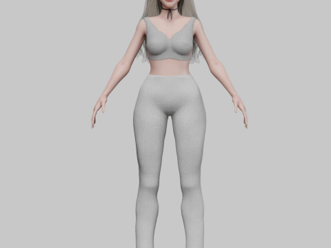 Young Pretty Woman V31028 3D Model