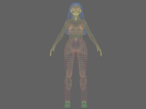 Young Pretty Woman V31028 3D Model