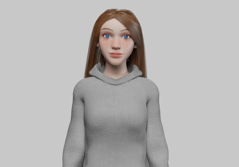Basic Beautiful woman V35554 3D Model .c4d .max .obj .3ds .fbx .stl .blend 
