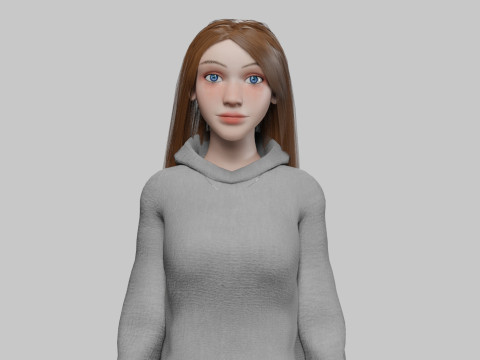 Basic Beautiful woman V35554 3D Model