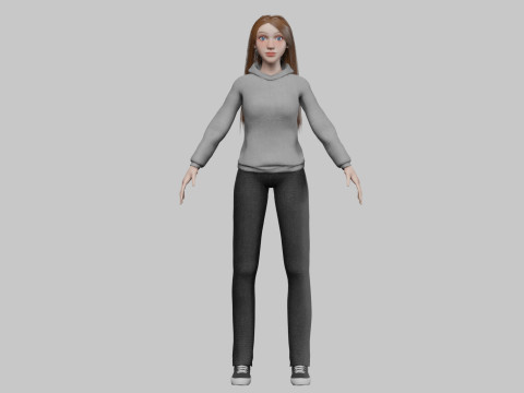 Basic Beautiful woman V35554 3D Model