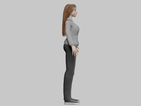 Basic Beautiful woman V35554 3D Model