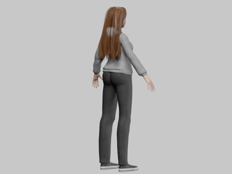 Basic Beautiful woman V35554 3D Model