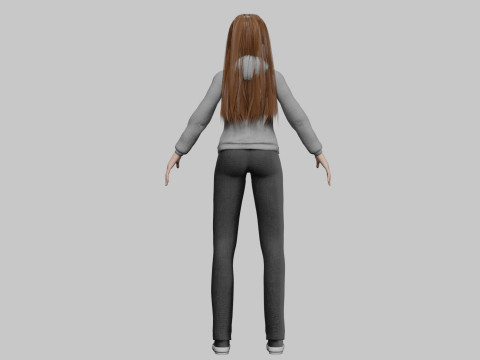Basic Beautiful woman V35554 3D Model