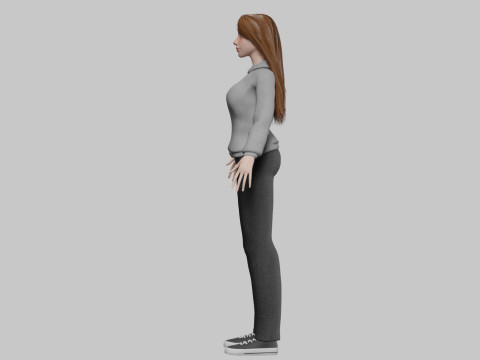 Basic Beautiful woman V35554 3D Model