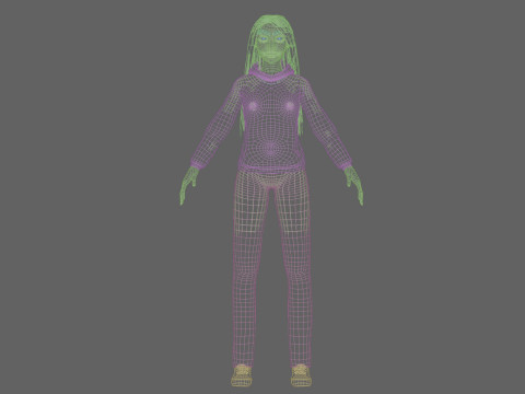 Basic Beautiful woman V35554 3D Model