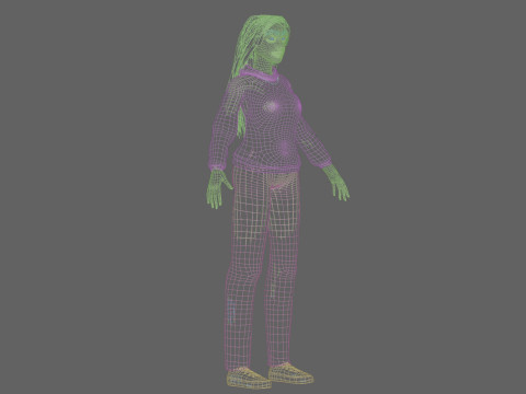 Basic Beautiful woman V35554 3D Model