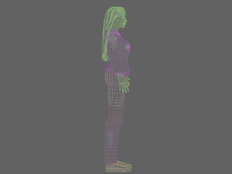 Basic Beautiful woman V35554 3D Model
