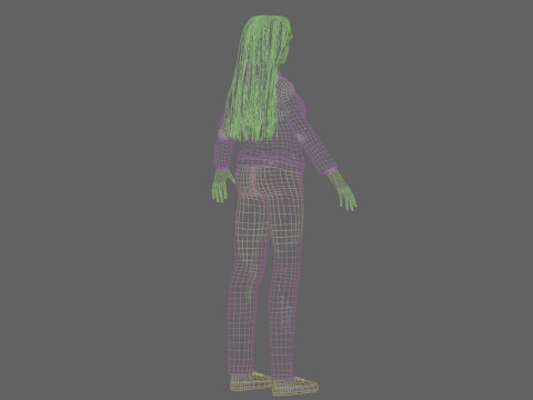 Basic Beautiful woman V35554 3D Model