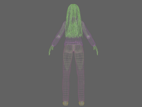 Basic Beautiful woman V35554 3D Model