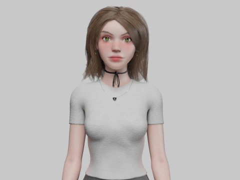 Basic classic woman V31257 3D Model