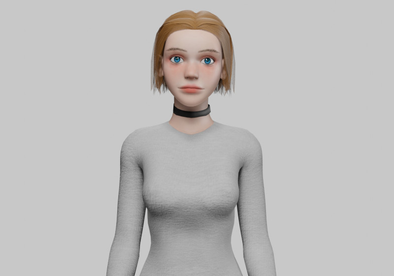 Basic cool woman V32883 Modello 3D .c4d .max .obj .3ds .fbx .stl .blend 