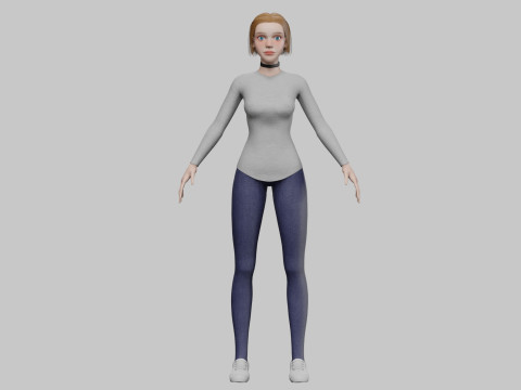 Basic cool woman V32883 Modello 3D