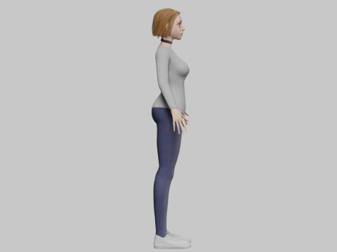 Basic cool woman V32883 3D Model