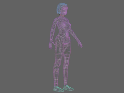Basic cool woman V32883 3D Model