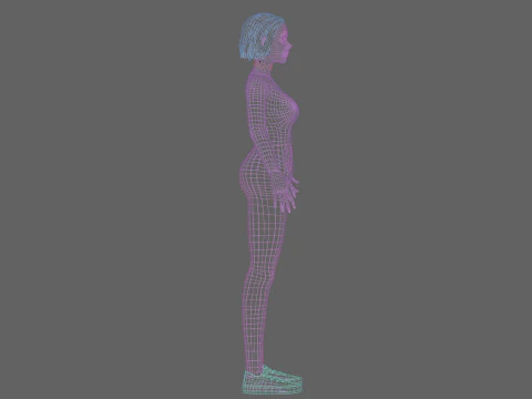 Basic cool woman V32883 3D Model