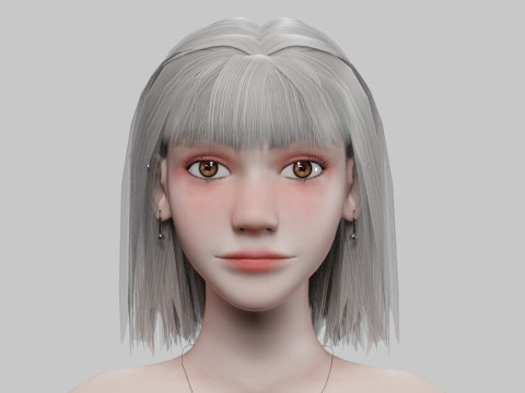 Basic cute Woman V31778 3D Модель