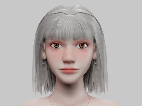Basic cute Woman V31778 3D Model