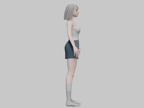 Basic cute Woman V31778 3D Модель