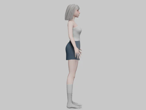 Basic cute Woman V31778 3D Model