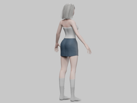 Basic cute Woman V31778 3D Модель