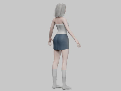 Basic cute Woman V31778 3D Model