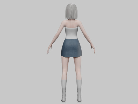 Basic cute Woman V31778 3D Модель