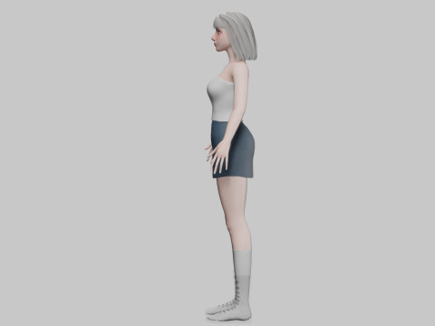 Basic cute Woman V31778 3D Модель