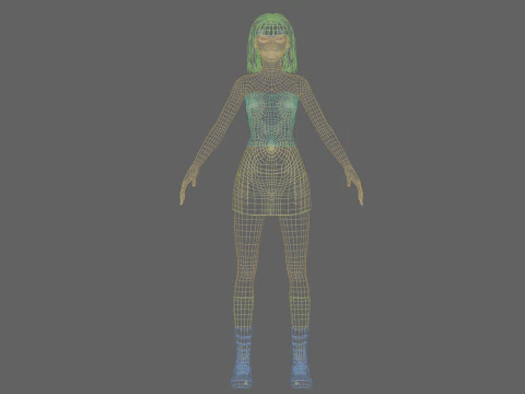 Basic cute Woman V31778 3D Model