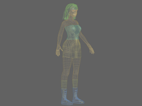 Basic cute Woman V31778 3D Модель