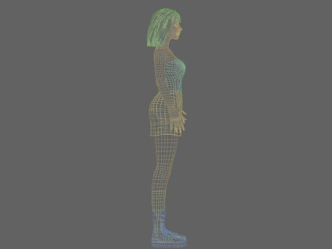 Basic cute Woman V31778 3D Model