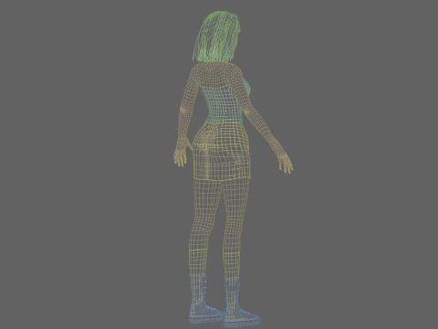Basic cute Woman V31778 3D Model