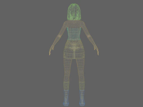 Basic cute Woman V31778 3D Model