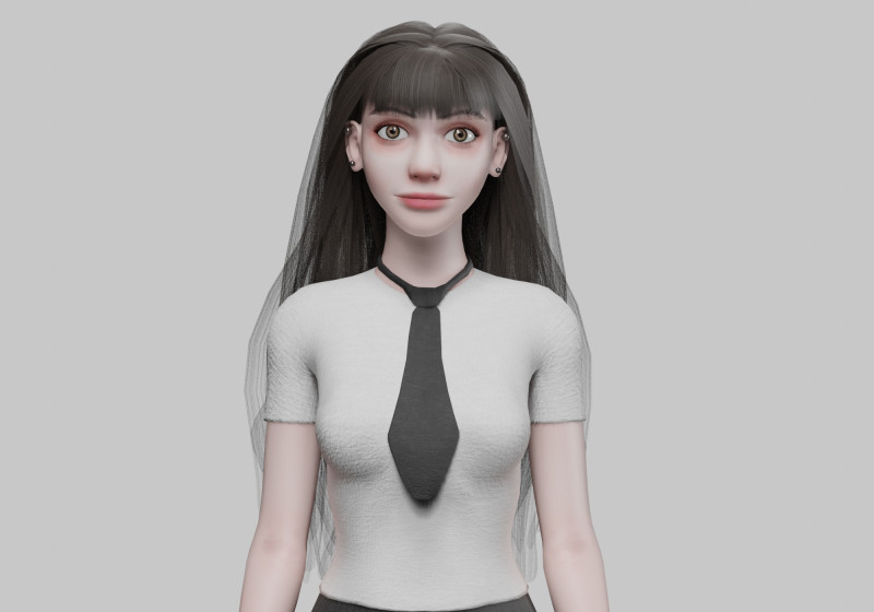 Basic Pretty Woman V32163 3D Model .c4d .max .obj .3ds .fbx .stl .blend