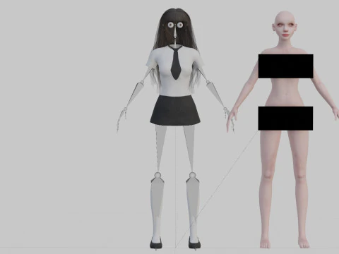 Basic Pretty Woman V32163 3D Model