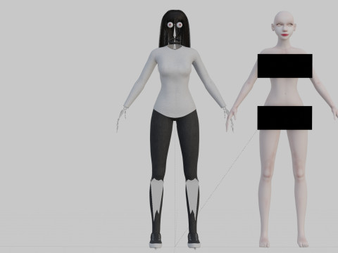 Basic Standard woman V47850 3D Model