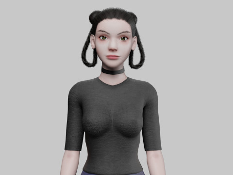 Beautiful Basic Woman V29738 3D Model