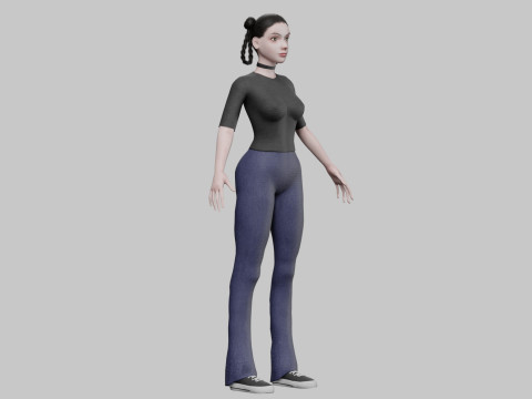 Beautiful Basic Woman V29738 3D 模型