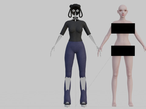 Beautiful Basic Woman V29738 3D 模型