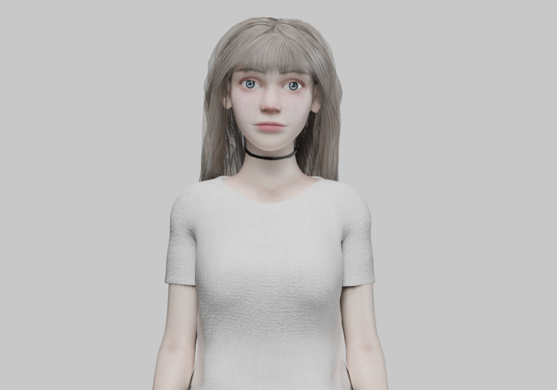 Beautiful cute Woman V32545 3Dモデル .c4d .max .obj .3ds .fbx .stl .blend 