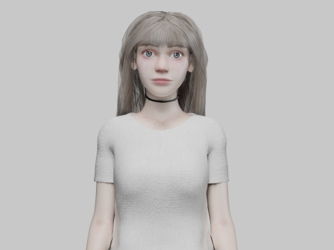 Beautiful cute Woman V32545 3D Model