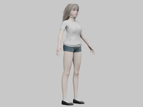 Beautiful cute Woman V32545 3Dモデル