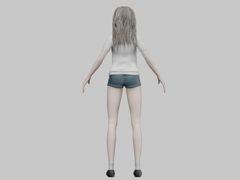 Beautiful cute Woman V32545 3Dモデル
