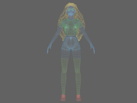 Cartoon Pretty Woman V38406 3D Model