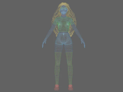 Cartoon Pretty Woman V38406 3D Model